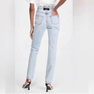 ALEXANDER WANG High Waist Slim Stacked Jean —Pebble Bleach NWT